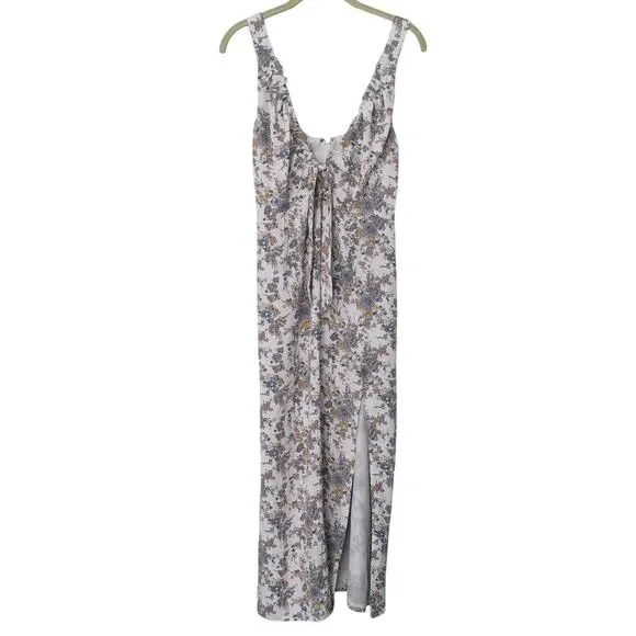 Abercrombie & Fitch Floral Babydoll Slip Midi Dress Medium Tall Cottage Romantic - Picture 3 of 9